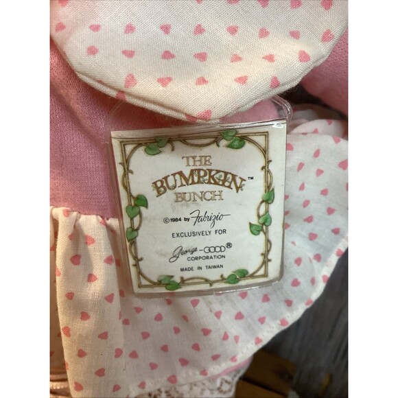 Vintage Bumpkin Punkin Doll Fabrizio Bunkies Cloth Toy 1984 Yarn Hair With Tags - Picture 5 of 13